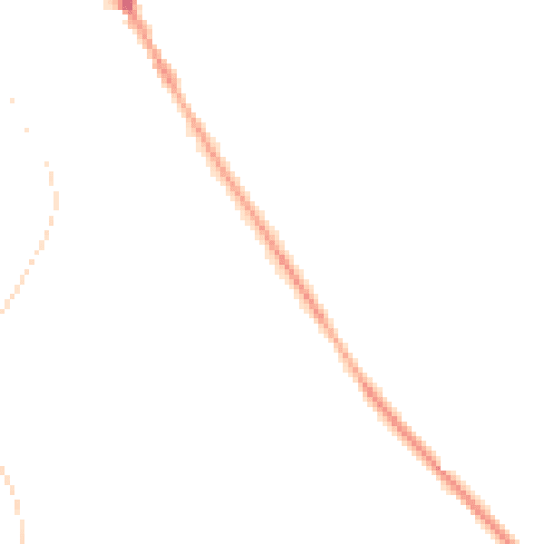 Night-time road noise heatmap for BB18 5BY
