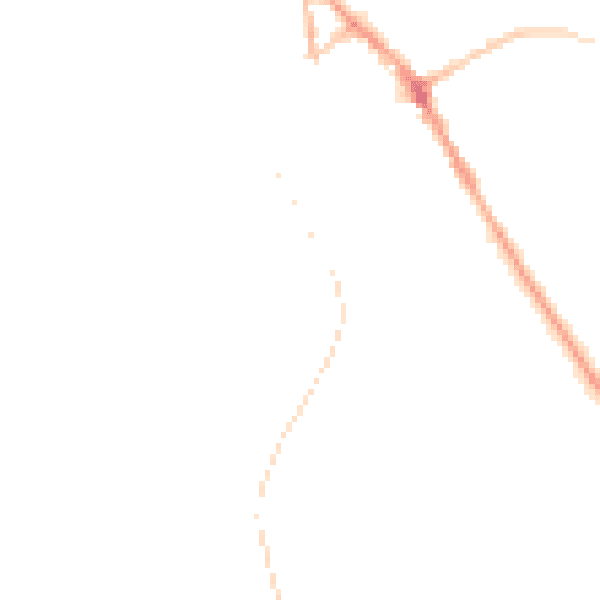 Night-time road noise heatmap for BB18 5DJ