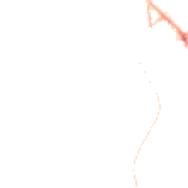 Night-time road noise heatmap for BB18 5QN
