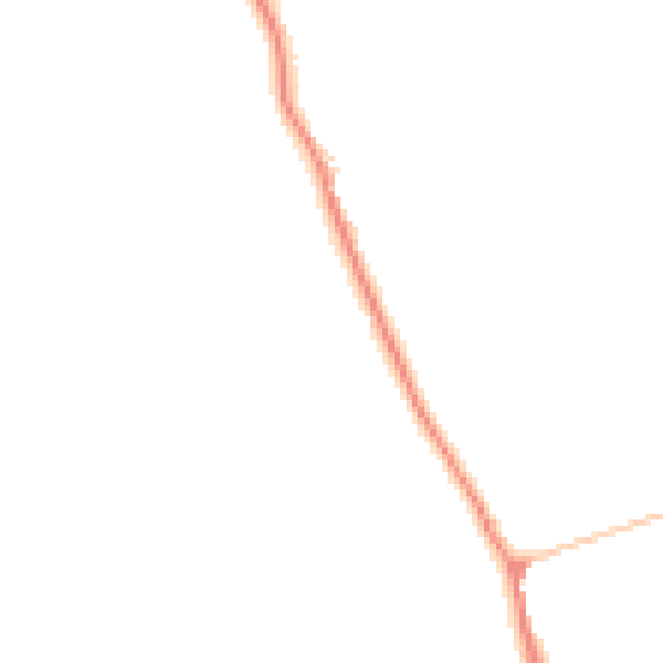 Daytime road noise heatmap for BB18 5RJ