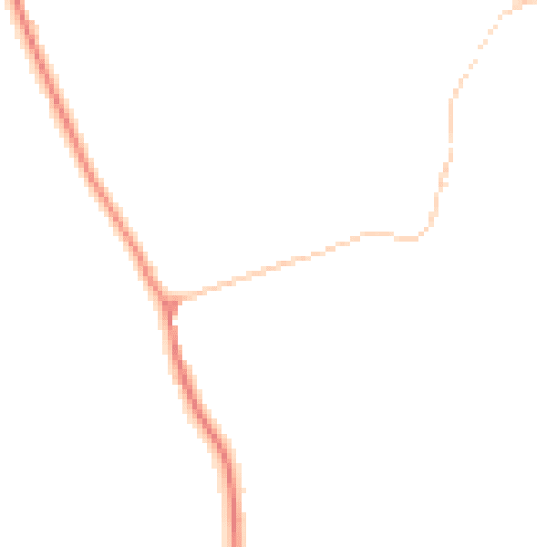 Daytime road noise heatmap for BB18 5SW