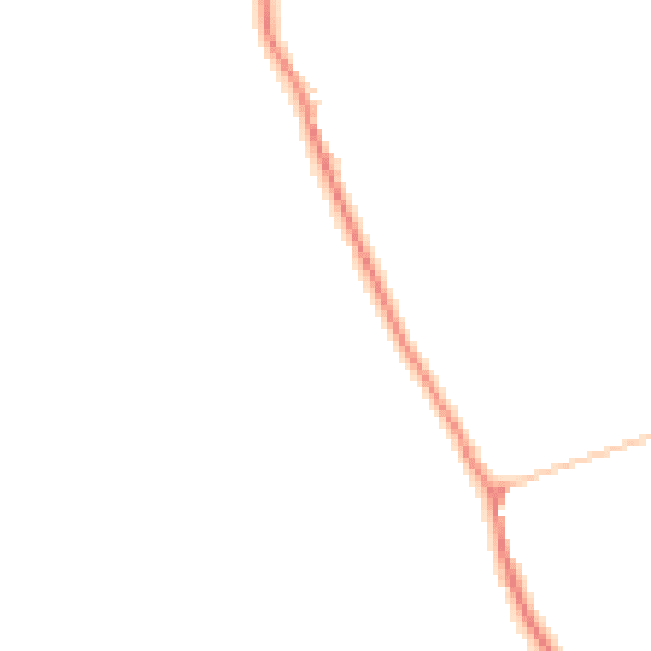 Daytime road noise heatmap for BB18 5WF