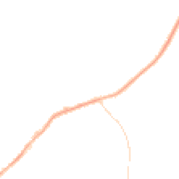Night-time road noise heatmap for BB18 6EW