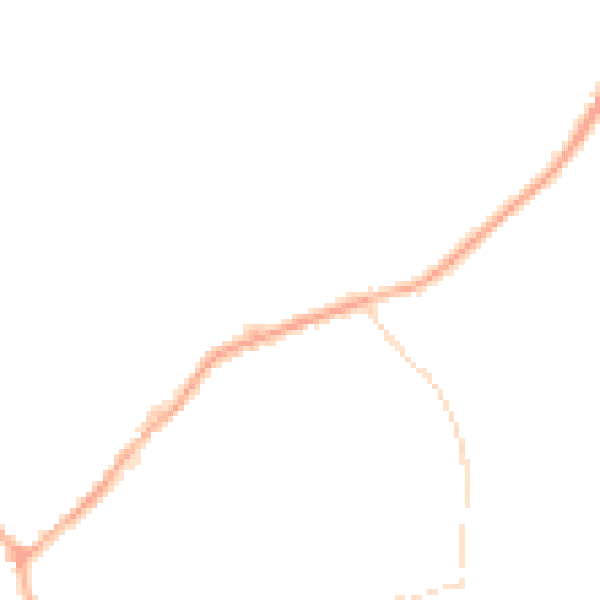 Night-time road noise heatmap for BB18 6FF