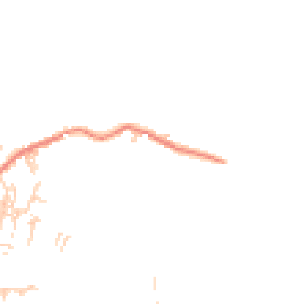 Daytime road noise heatmap for BB18 6FL