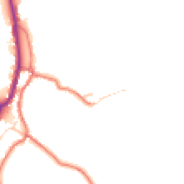 Daytime road noise heatmap for BB18 6SL