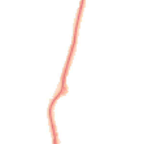 Night-time road noise heatmap for BB18 6SX
