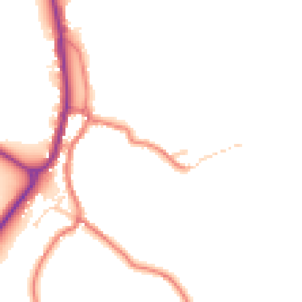 Daytime road noise heatmap for BB18 6TL
