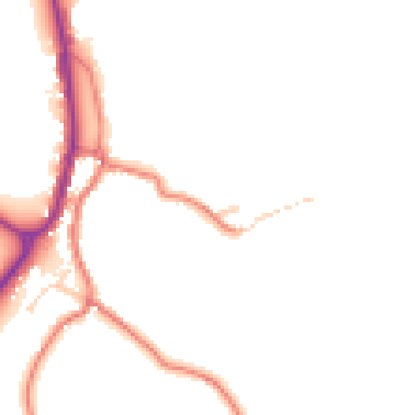 Daytime road noise heatmap for BB18 6TN