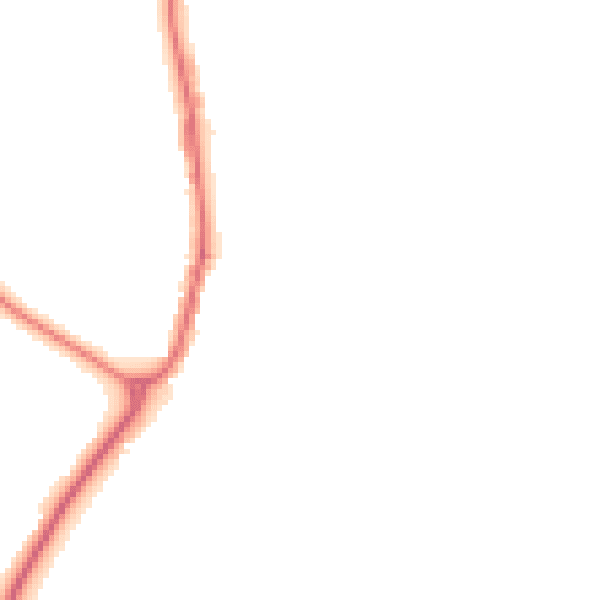 Night-time road noise heatmap for BB18 6TP