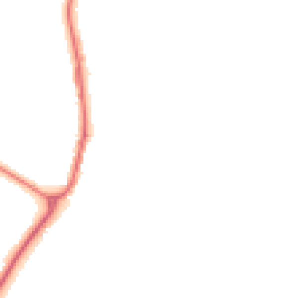 Night-time road noise heatmap for BB18 6TS