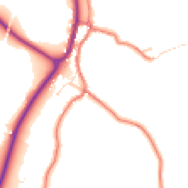 Daytime road noise heatmap for BB18 6TT