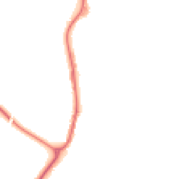 Night-time road noise heatmap for BB18 6UF