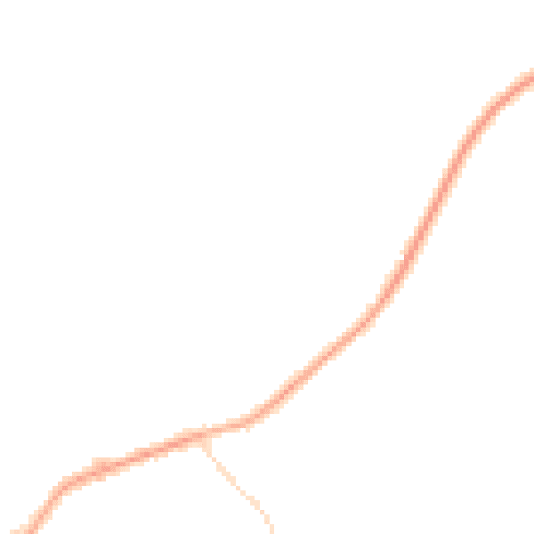 Night-time road noise heatmap for BB18 6YW