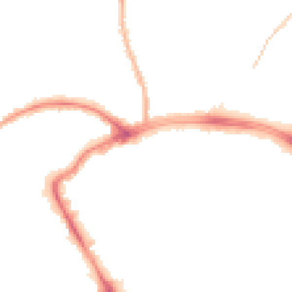Night-time road noise heatmap for BB2 1AN