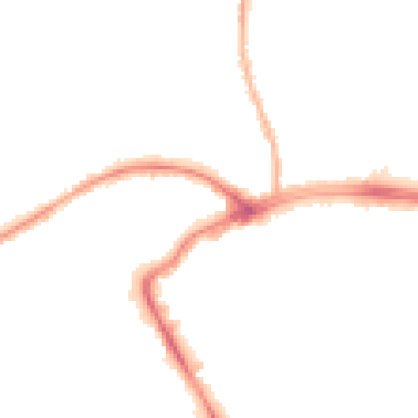 Night-time road noise heatmap for BB2 1DB