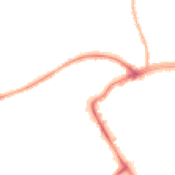 Night-time road noise heatmap for BB2 1DE