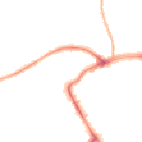 Night-time road noise heatmap for BB2 1DG