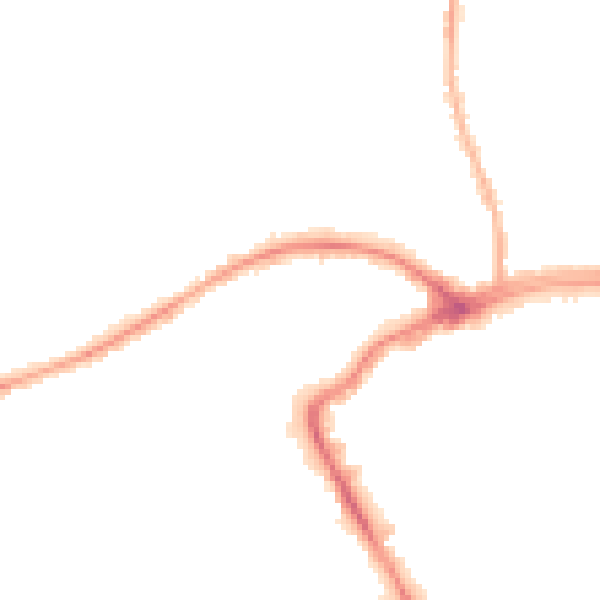 Night-time road noise heatmap for BB2 1DY
