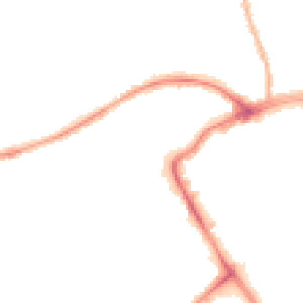 Night-time road noise heatmap for BB2 1EH