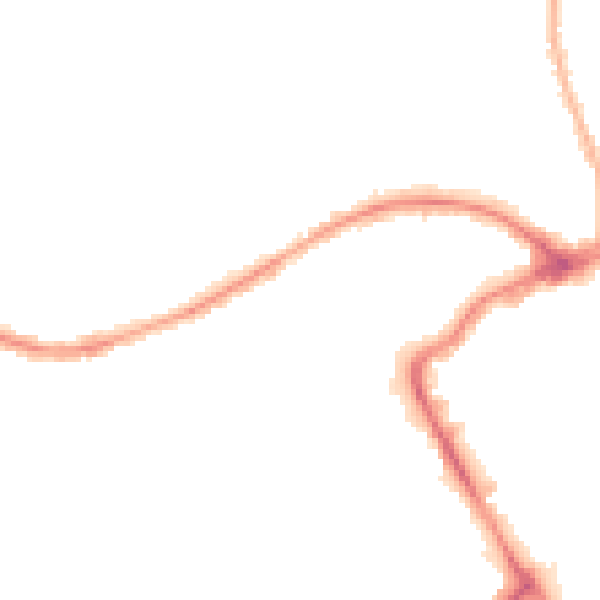 Night-time road noise heatmap for BB2 1EJ