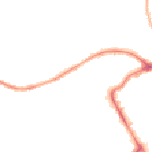 Night-time road noise heatmap for BB2 1EL