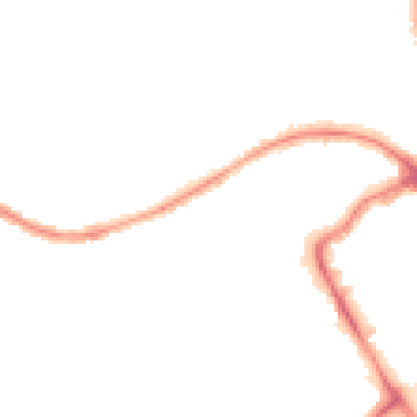 Night-time road noise heatmap for BB2 1EN