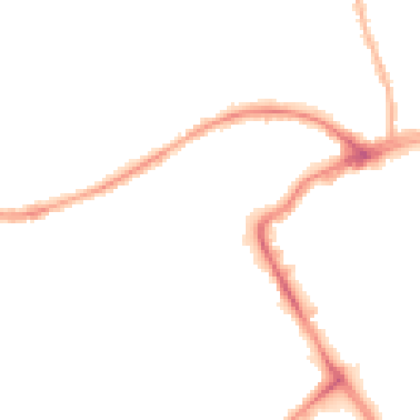 Night-time road noise heatmap for BB2 1ER