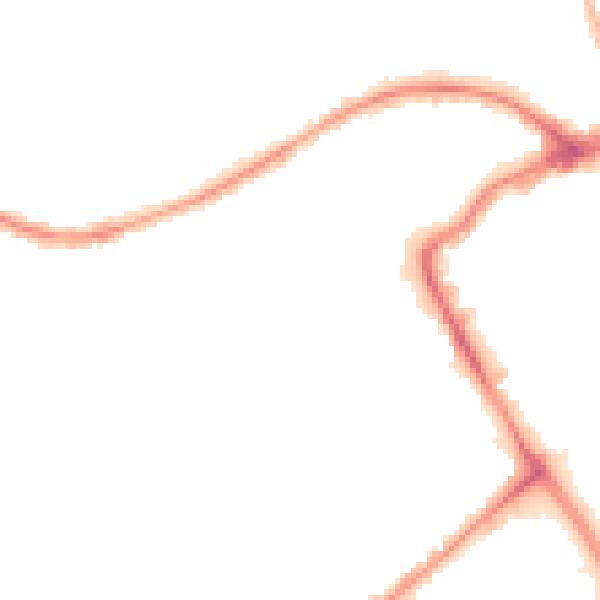 Night-time road noise heatmap for BB2 1HD