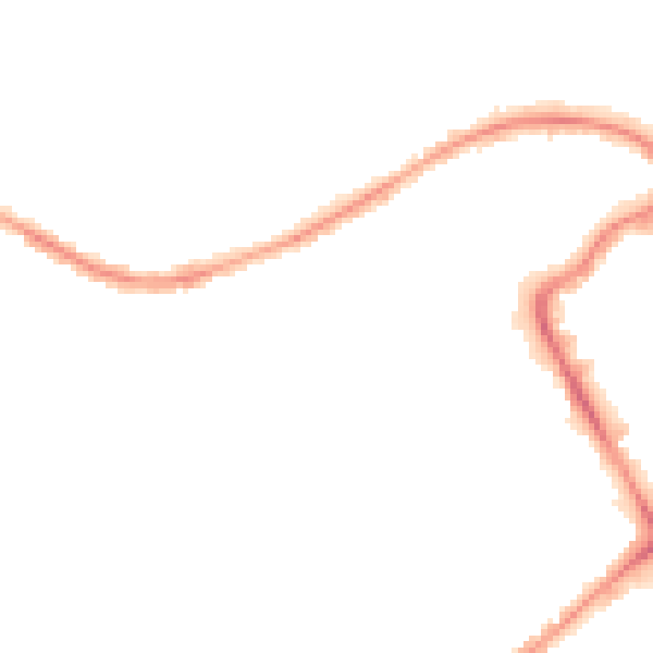 Night-time road noise heatmap for BB2 1HT