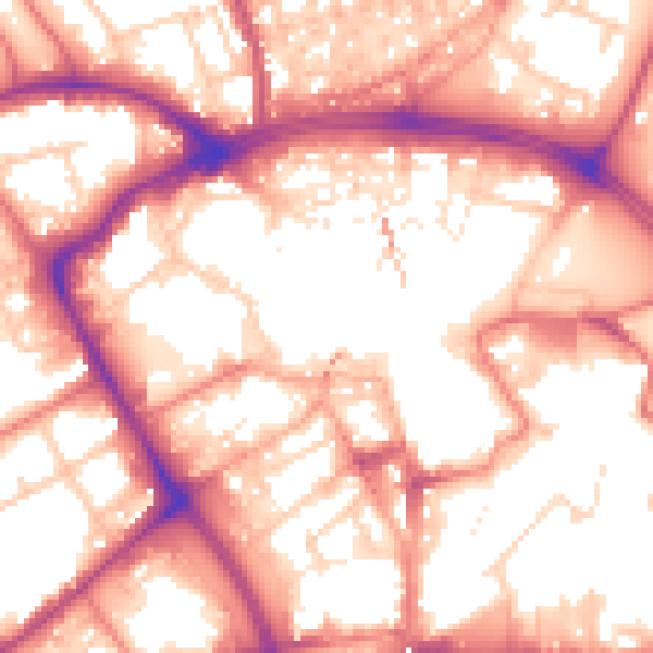 Daytime road noise heatmap for BB2 1JL