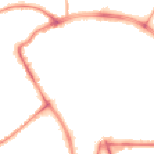 Night-time road noise heatmap for BB2 1LG