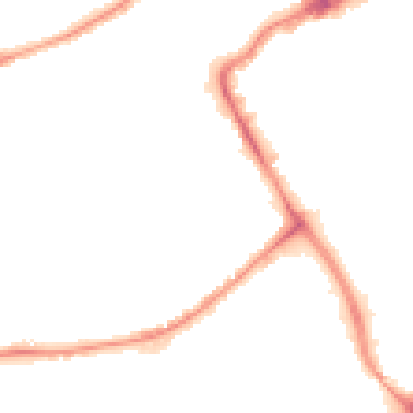 Night-time road noise heatmap for BB2 1PN