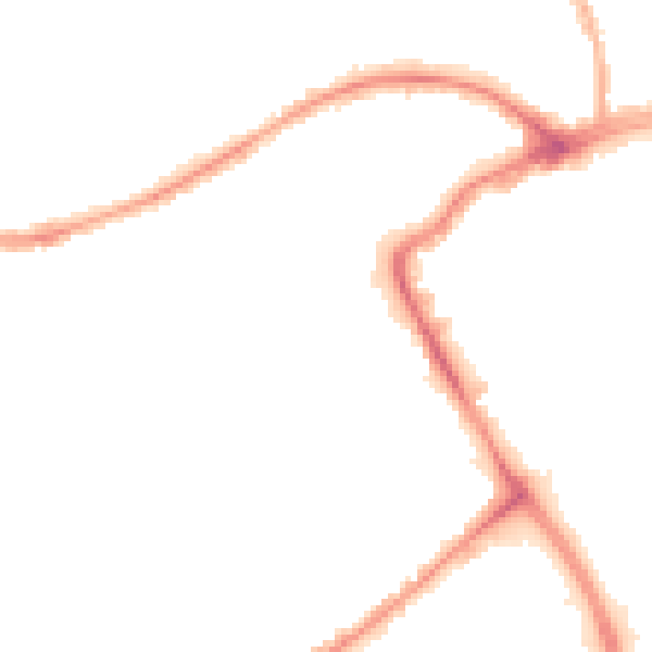 Night-time road noise heatmap for BB2 1RD