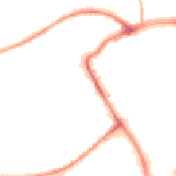 Night-time road noise heatmap for BB2 1SR