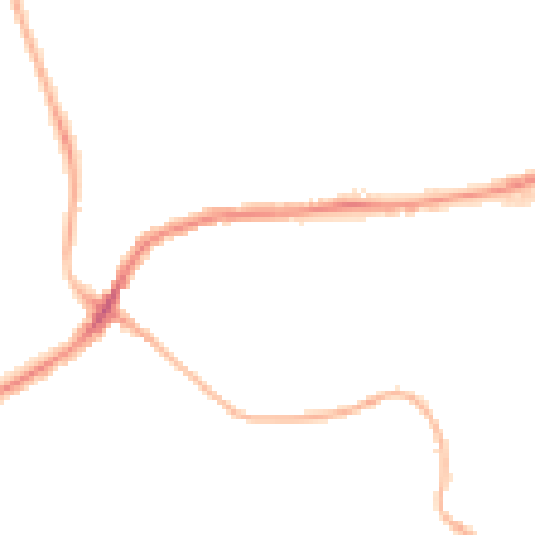 Night-time road noise heatmap for BB2 1UR