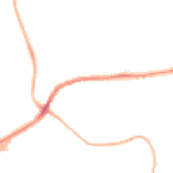 Night-time road noise heatmap for BB2 1UX
