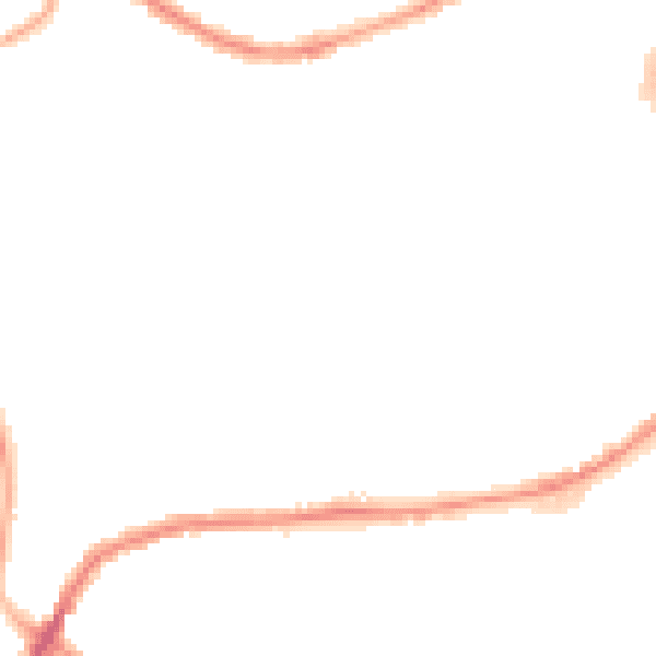 Night-time road noise heatmap for BB2 1WB