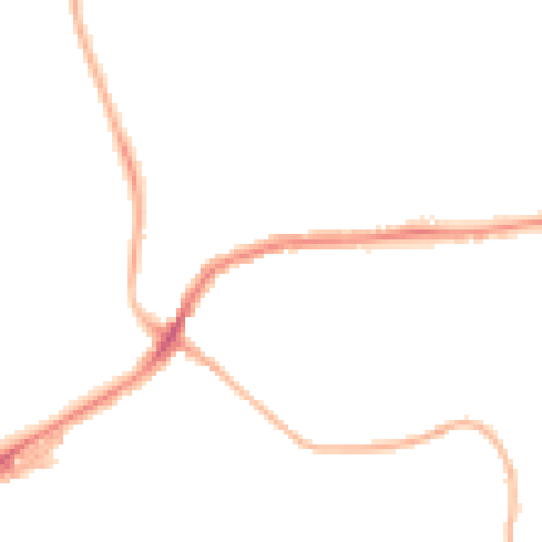 Night-time road noise heatmap for BB2 1XA