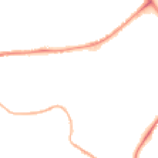 Night-time road noise heatmap for BB2 2AY
