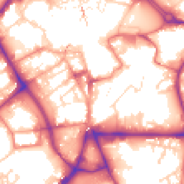Daytime road noise heatmap for BB2 2BL