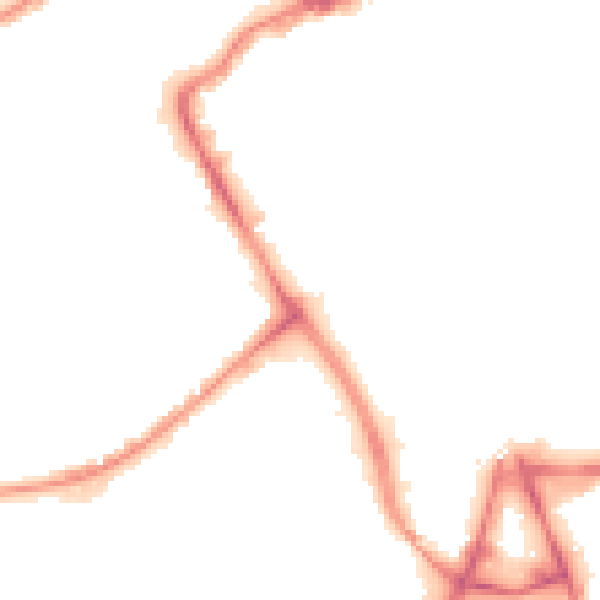 Night-time road noise heatmap for BB2 2DT