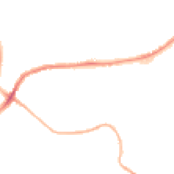 Night-time road noise heatmap for BB2 2PT