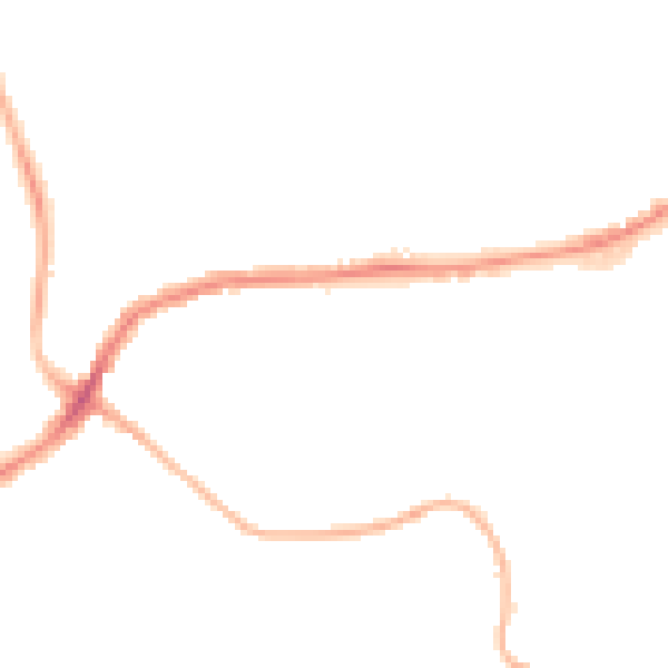 Night-time road noise heatmap for BB2 2PX