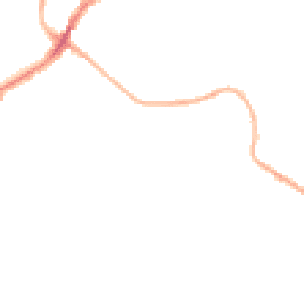 Night-time road noise heatmap for BB2 2RA