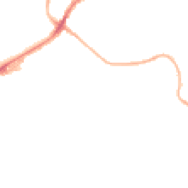 Night-time road noise heatmap for BB2 2RJ