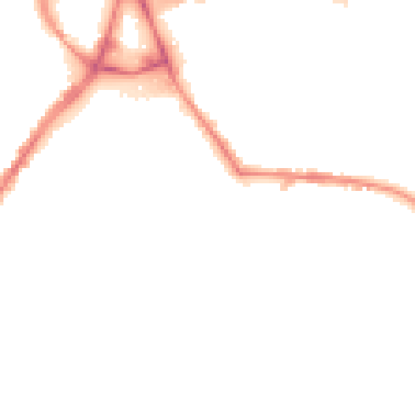 Night-time road noise heatmap for BB2 3AW