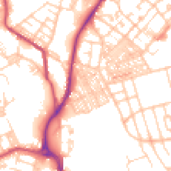 Daytime road noise heatmap for BB2 3LX