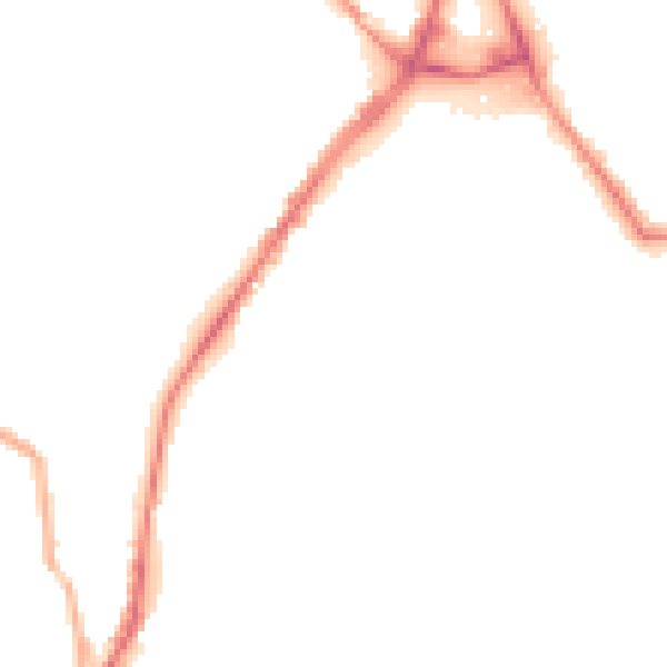 Night-time road noise heatmap for BB2 3TB