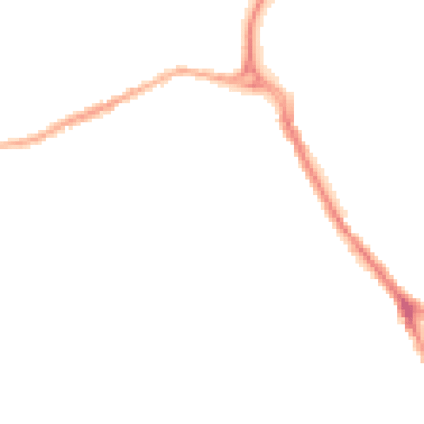 Night-time road noise heatmap for BB2 4FP